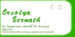 orsolya bernath business card